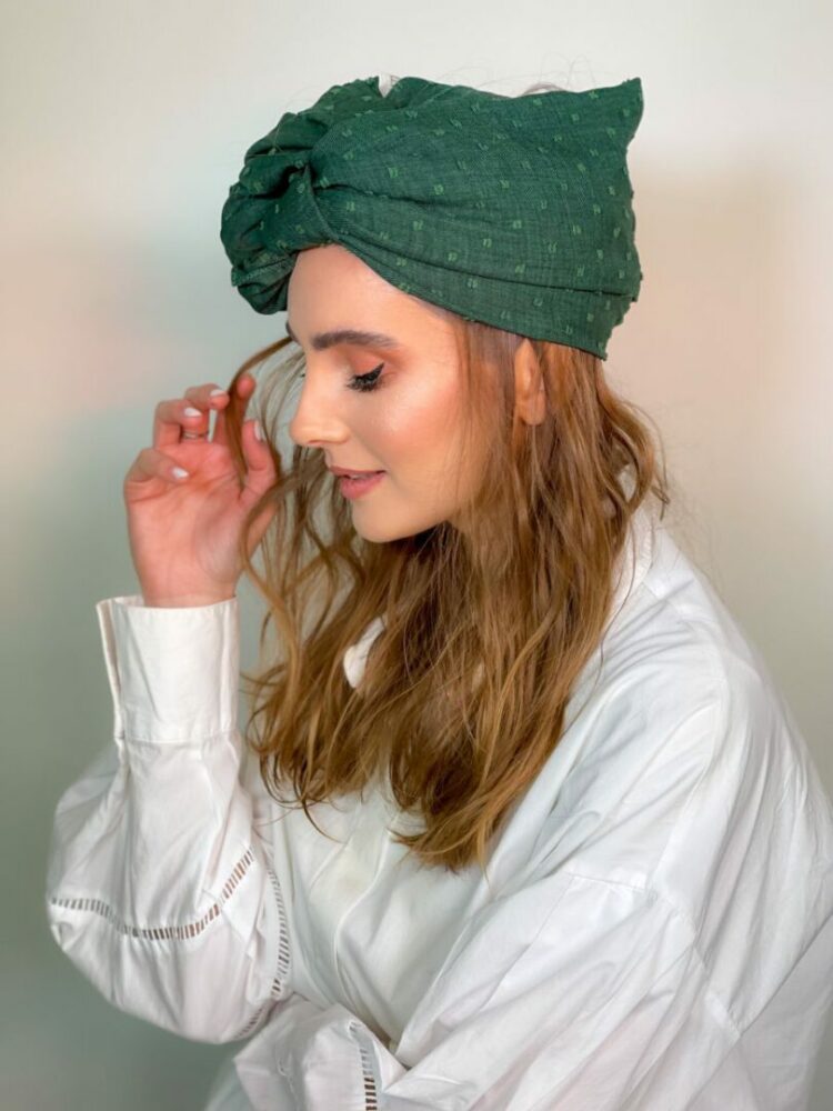 ⁦כיסוי ראש לונג ירוק בקבוק עובי בינוני⁩ – תמונה ⁦5⁩
