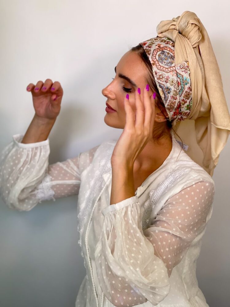⁦כיסוי ראש לונג - פליז עתיק⁩ – תמונה ⁦5⁩