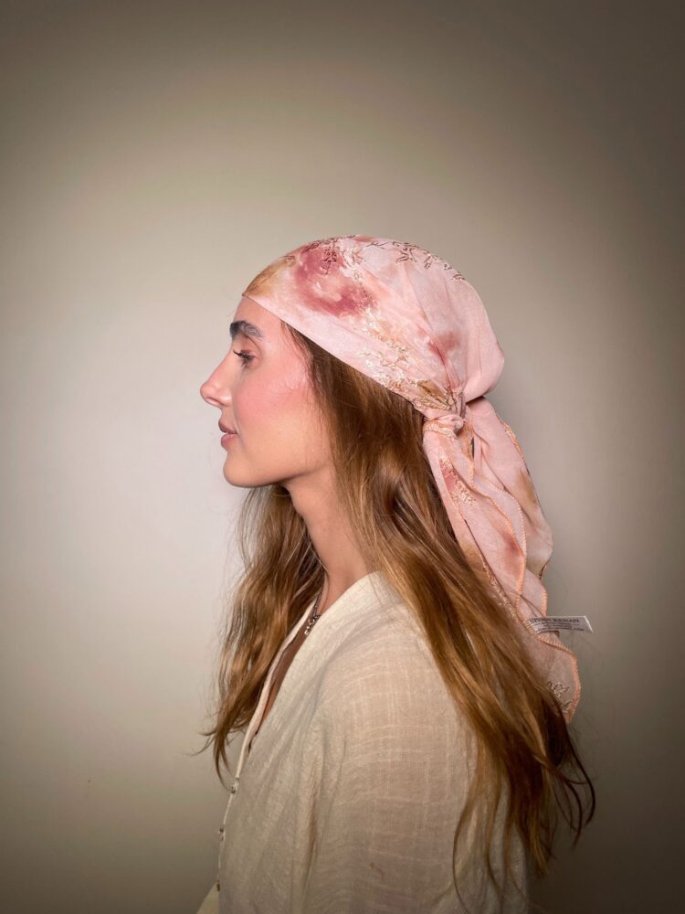 ⁦BANDANA - ריקמה ורוד⁩ – תמונה ⁦2⁩