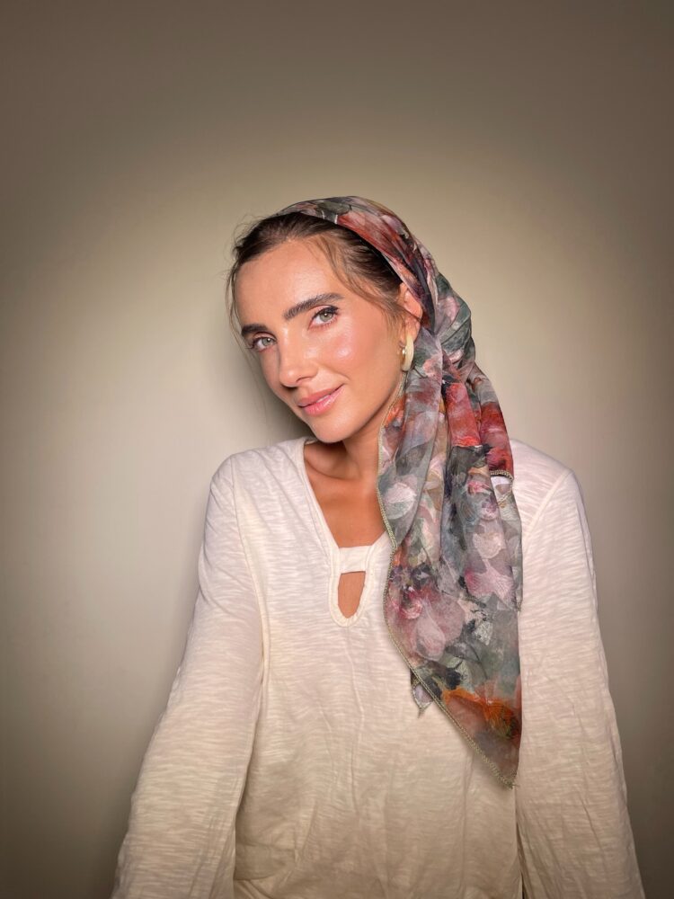 ⁦מטפחת מרובעת - JASMIN⁩ – תמונה ⁦3⁩