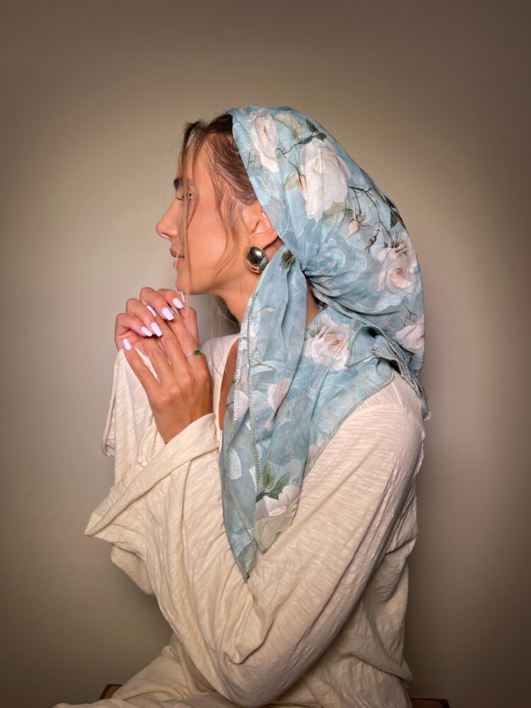 ⁦מטפחת מרובעת - LINA⁩ – תמונה ⁦3⁩