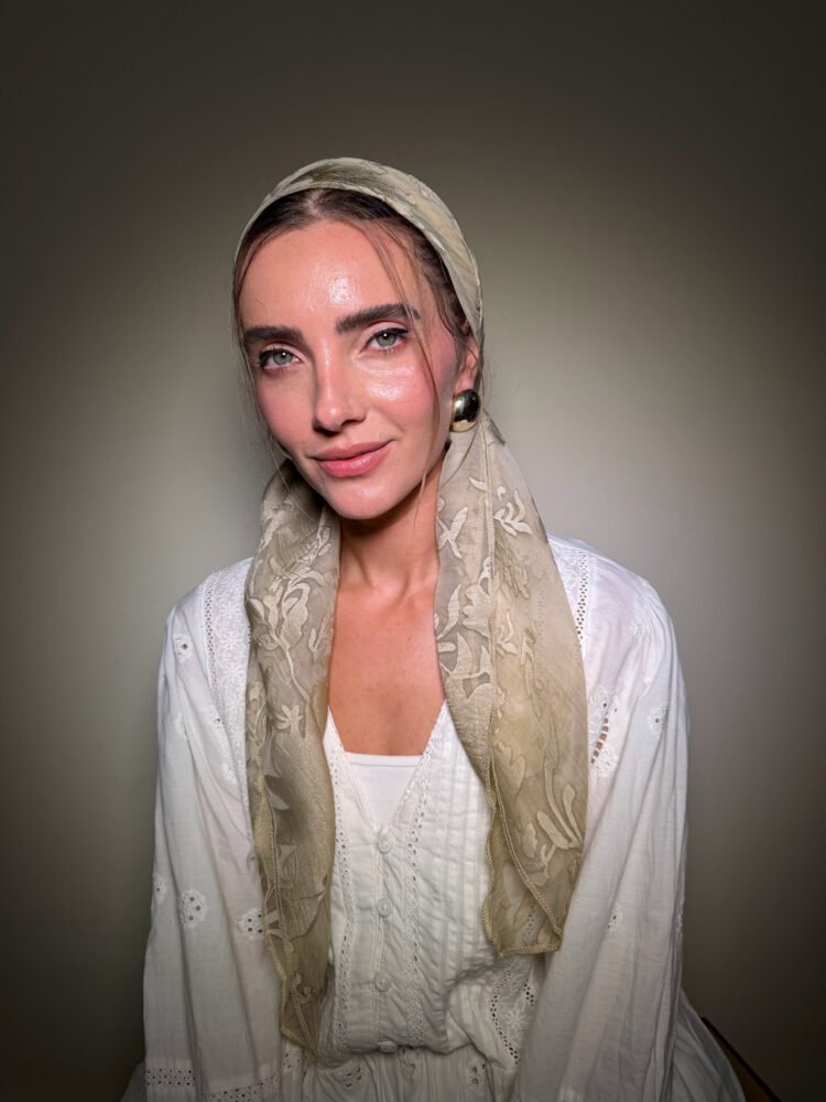 ⁦מטפחת מרובעת -גל⁩ – תמונה ⁦3⁩