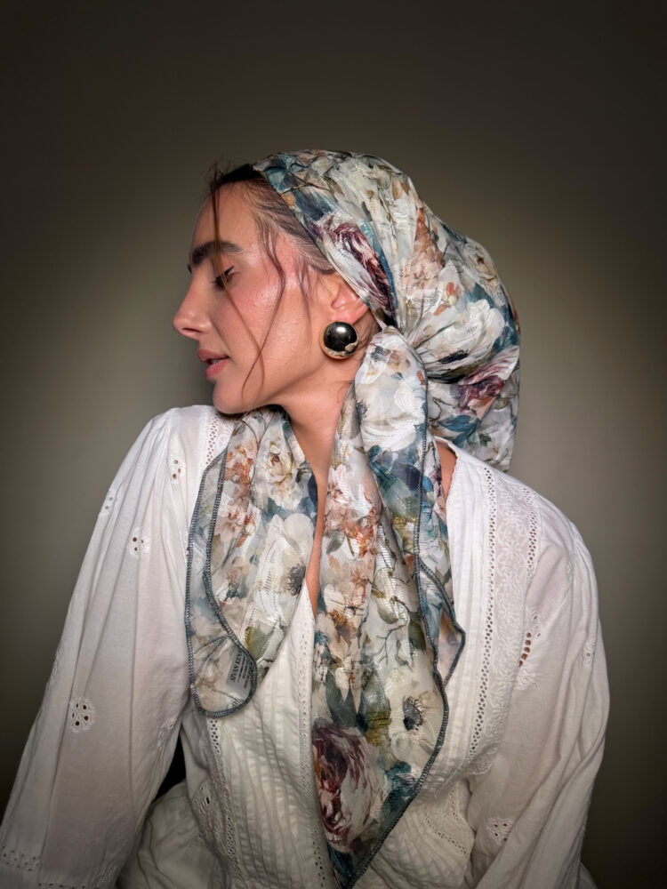 ⁦מטפחת מרובעת-אגם⁩ – תמונה ⁦3⁩