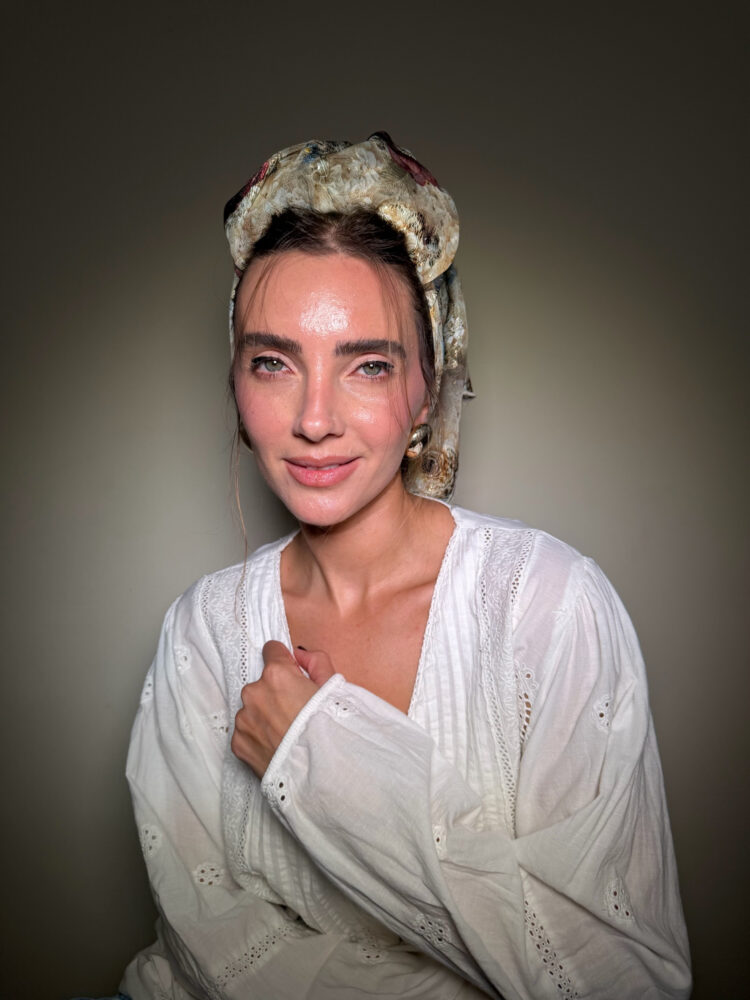 ⁦מטפחת מרובעת-הדס⁩ – תמונה ⁦3⁩
