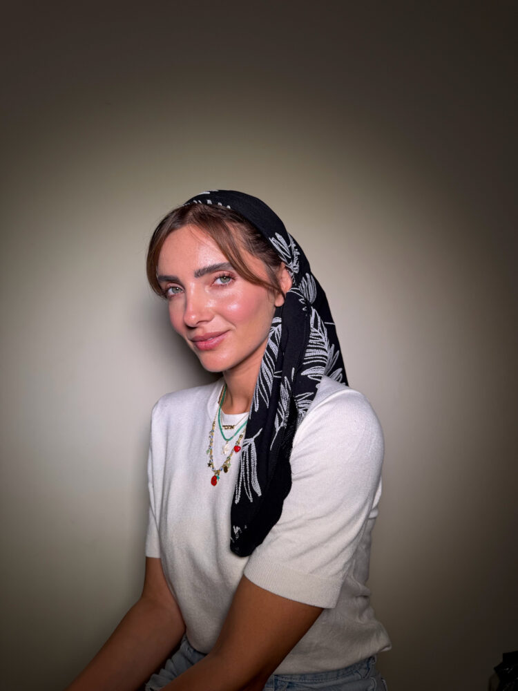 ⁦מטפחת מרובעת -הדס⁩ – תמונה ⁦3⁩