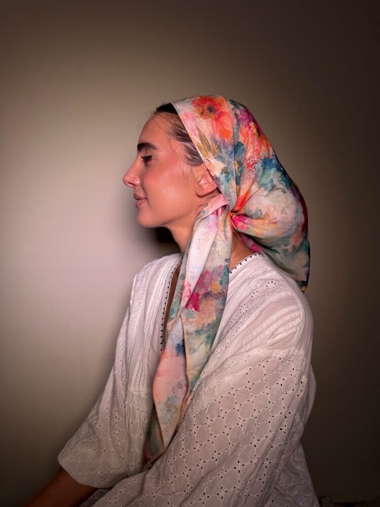 ⁦מטפחת מרובעת -שנינה⁩ – תמונה ⁦2⁩