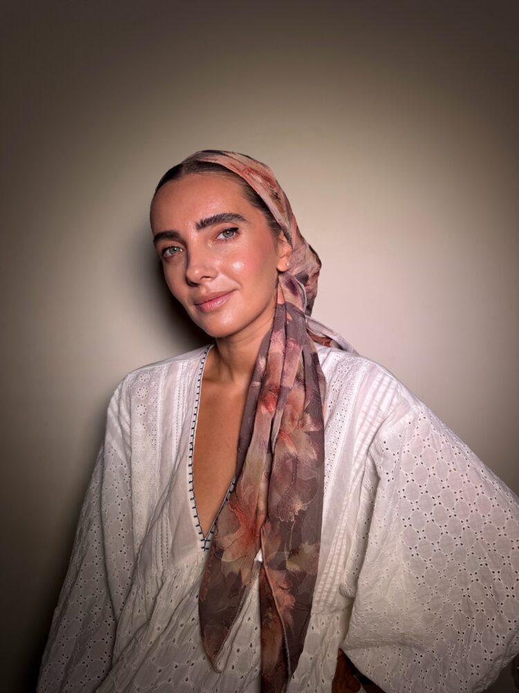 ⁦מטפחת מרובעת -תבל⁩ – תמונה ⁦2⁩