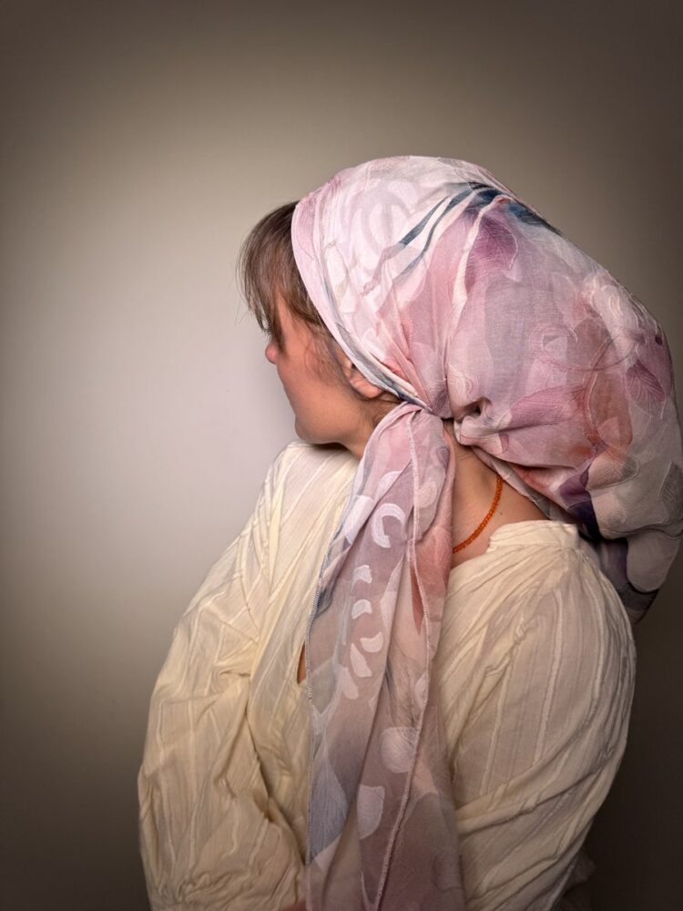⁦מטפחת מרובעת -שלווה⁩ – תמונה ⁦2⁩
